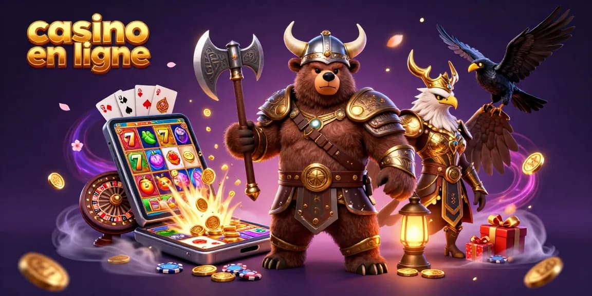 Jouez à des jeux captivants de casino en ligne avec un ours viking et une aigle Valkyrie