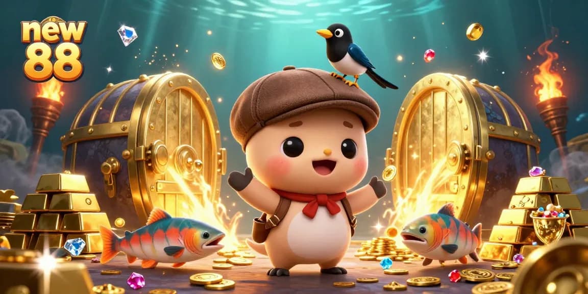 Experience thrilling luck with new 88, featuring a charming baby Nessie among treasure and gems.