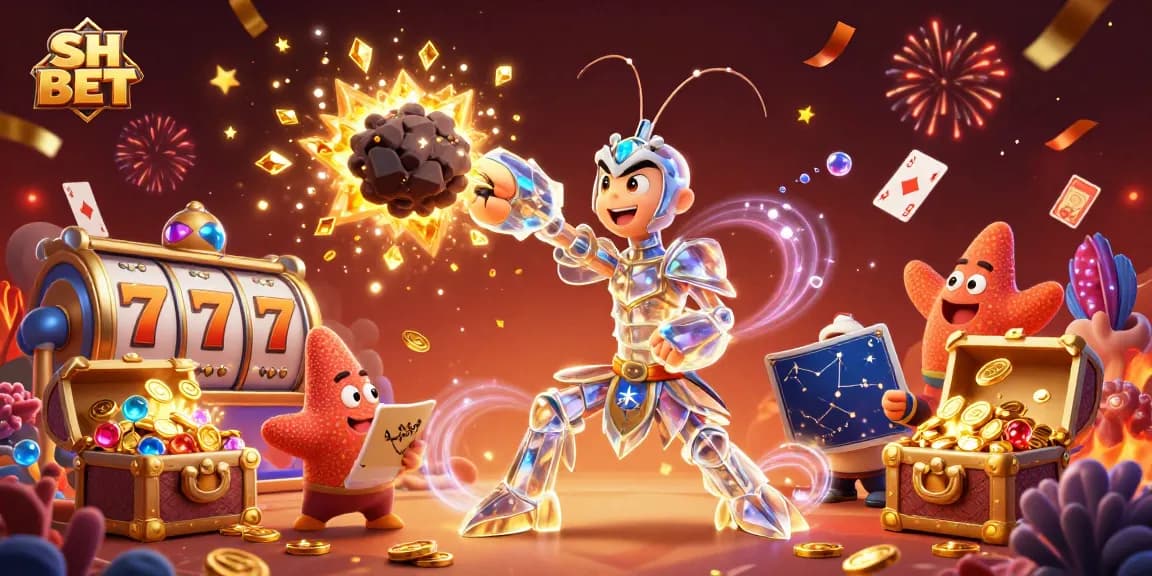 Win big with SH BET at an exciting online casino adventure featuring treasure and games.