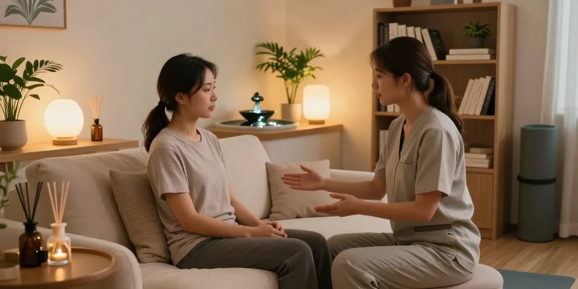 순천오피 상담하는 순간, 아늑한 치료실 환경에서 편안한 분위기