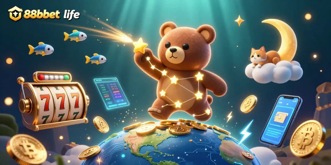 Experience thrilling gameplay with 88bbet life as you encounter a vibrant 3D casino wonderland.