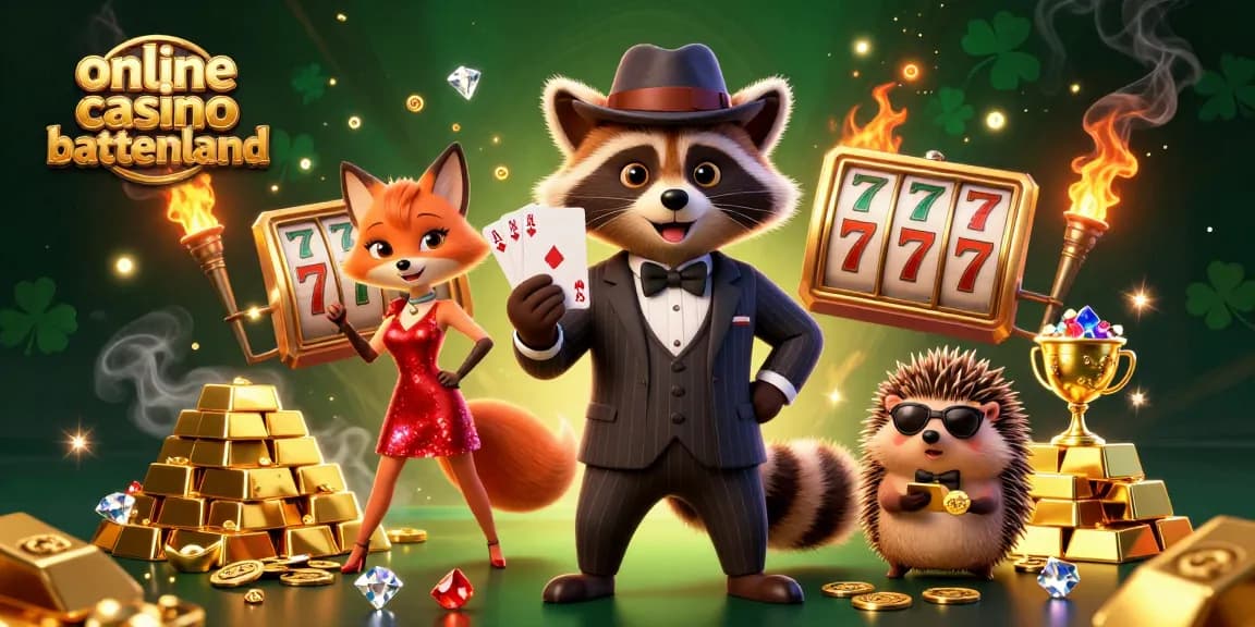 Engage with online casino buitenland through a thrilling 3D casino illustration showcasing vibrant characters and slot elements.