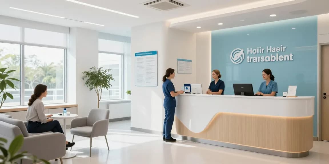 Hair transplant turkey services at a modern healthcare clinic, showcasing expert patient care and consultation.