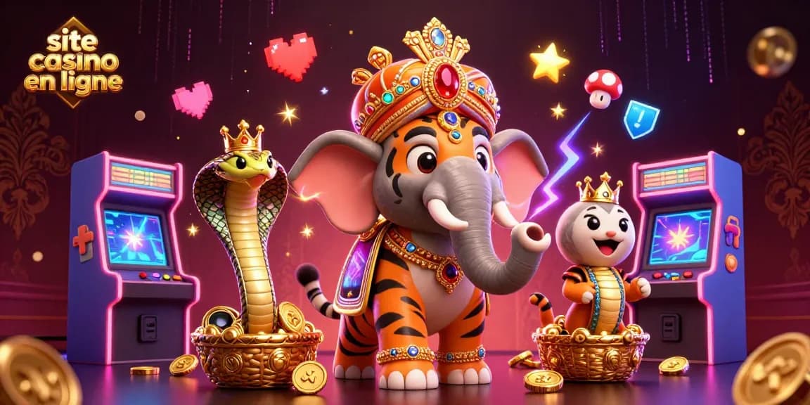 Expérimentez le site casino en ligne avec un éléphant en diamant et des machines à jeux colorées