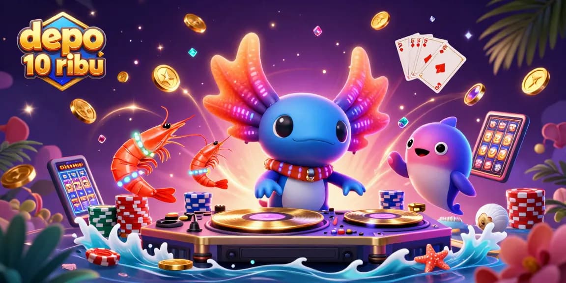 Menangkan depo 10 ribu dengan bermain slot dan merasakan keseruan kasino 3D yang penuh warna.