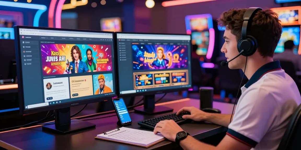 Lemacau Live Chat support representative assisting customers in an engaging online casino environment.