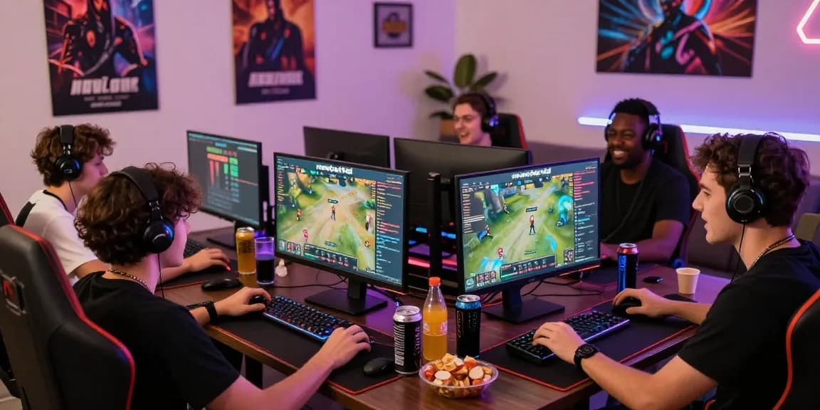 Group of friends enjoying an online gaming experience on newbet4d platform.