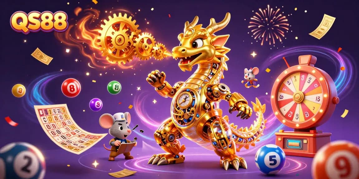 Engage in thrilling gameplay at QS88 with dynamic lottery balls and captivating casino elements.