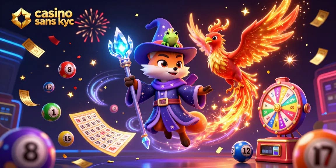 Découvrez un casino sans KYC avec un renard sorcier, un phénix et une grenouille enchantée.