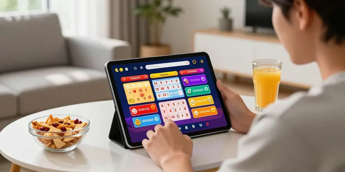 Pengguna sedang menjelajahi ratutogel link di perangkat tablet dalam suasana nyaman.