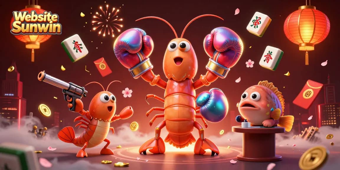 Experience the thrill of gambling at Website Sunwin with vibrant animations of sea creatures and festive elements.