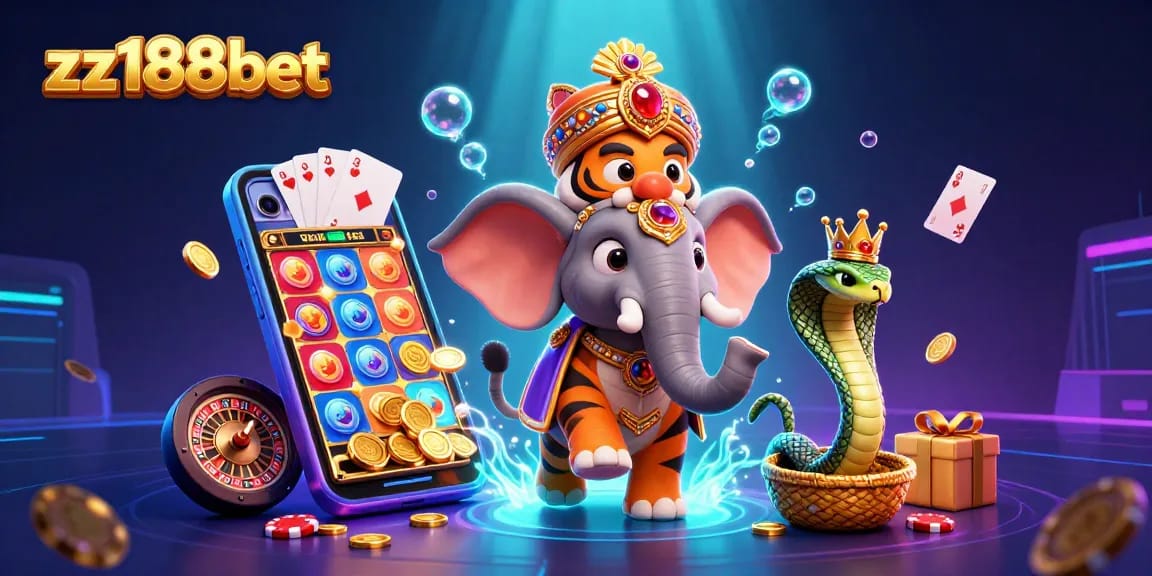 Engage with thrilling games at zz188bet featuring a vibrant 3D casino scene.