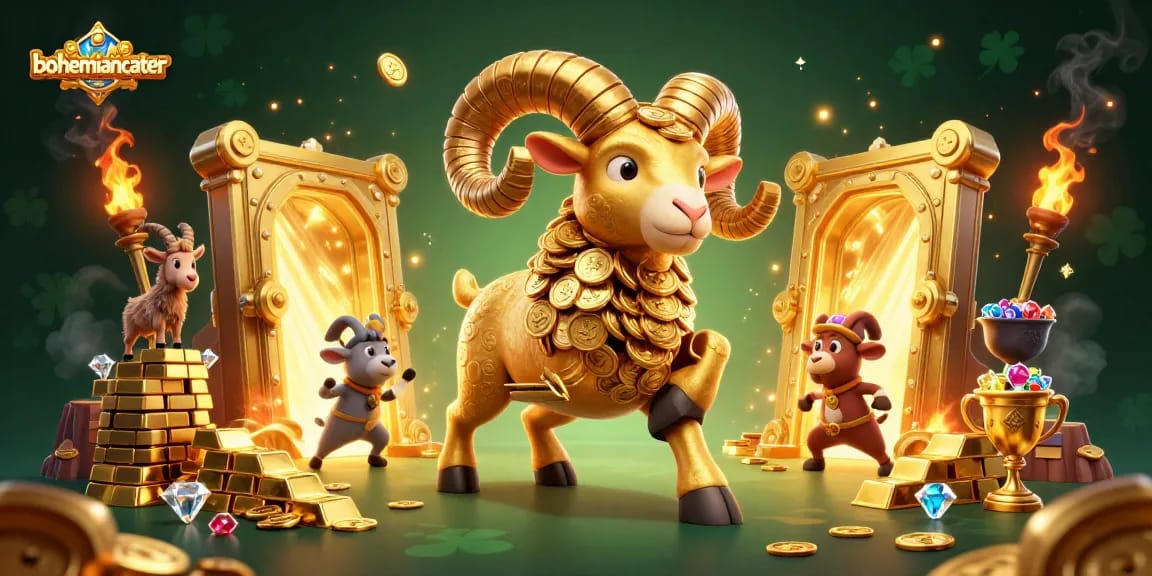 Experience thrilling gameplay at bohemiancater with golden treasures and vibrant casino elements.