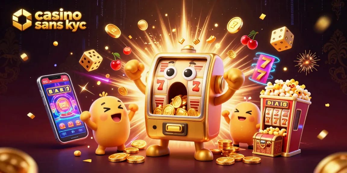 Célébrez votre victoire dans un casino sans KYC avec des machines à sous dorées et des bonus impressionnants.