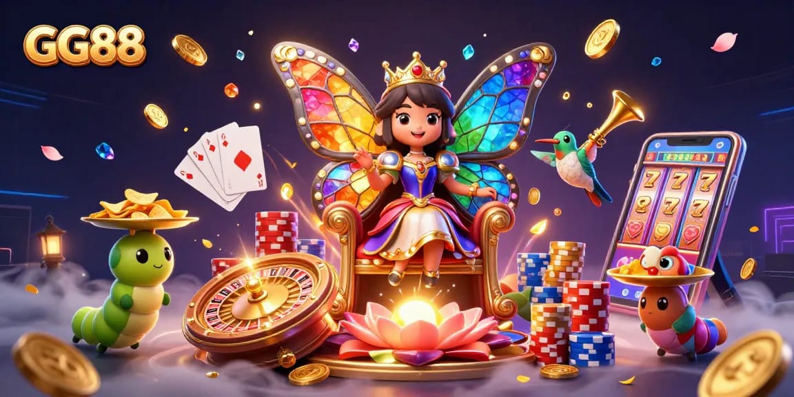 Play exciting casino games with GG88 featuring vibrant animated characters and dynamic elements.