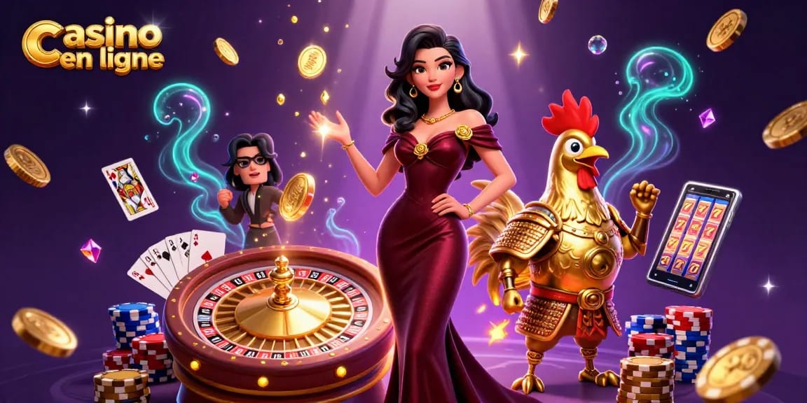 Des cascades d'or et de gemmes dans une illustration vibrante célébrant l'excitation et les gains des casinos en ligne.