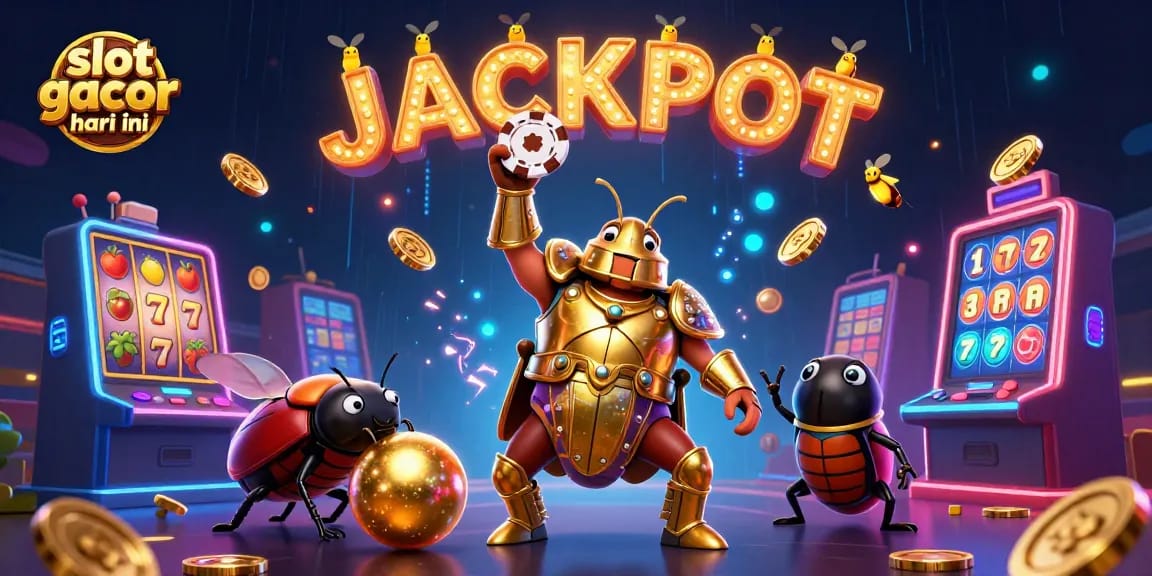 Spinning fruit symbols and slot reels for a vibrant slot gacor hari ini casino scene