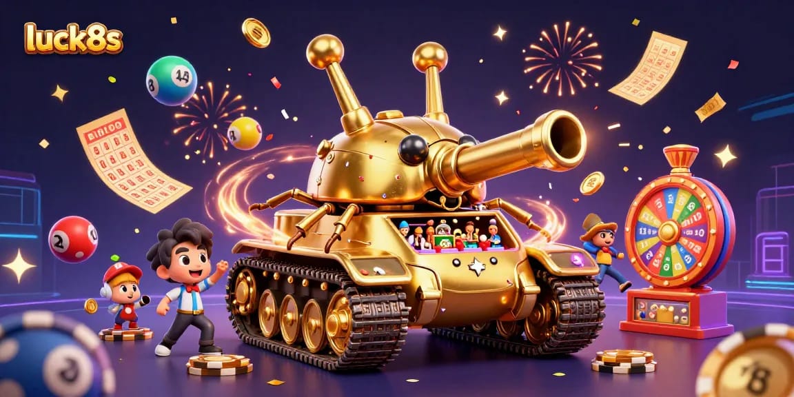 Join the thrill at luck8s with a vibrant 3D casino scene full of excitement and rewards!