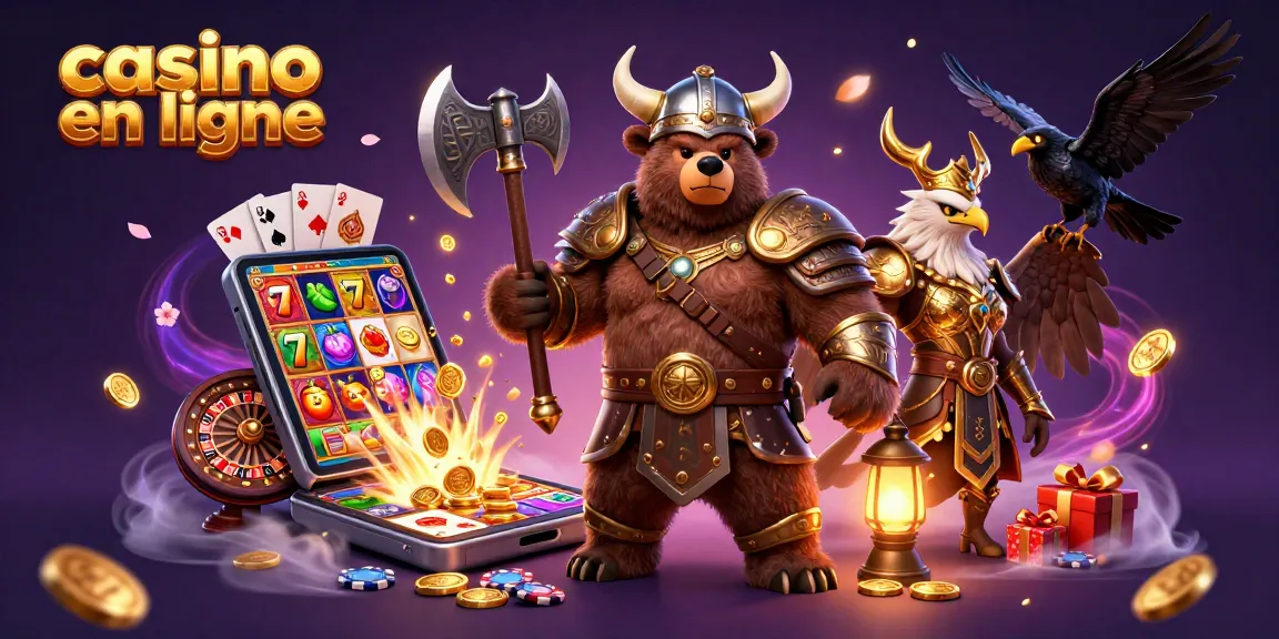 Jouez à des jeux captivants de casino en ligne avec un ours viking et une aigle Valkyrie