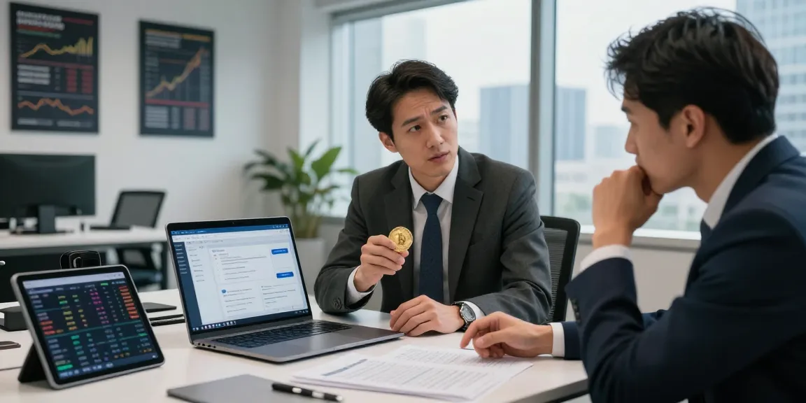 Professional consultation scene on recovering lost crypto assets in a modern office environment.