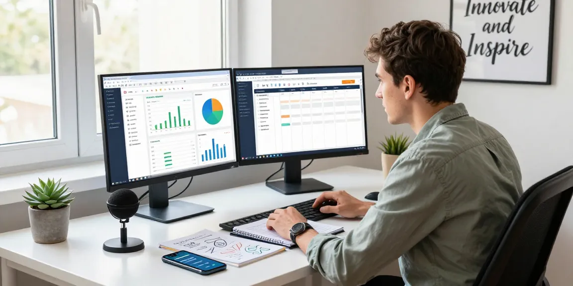 Content strategist developing a marketing strategy for telegramin-cn.com in a vibrant digital workspace.