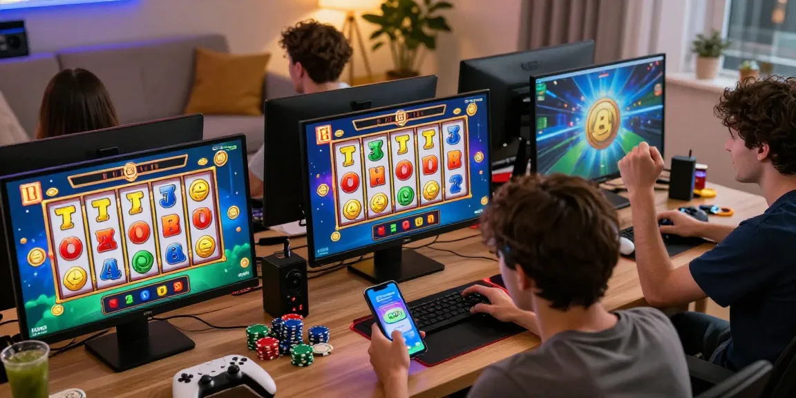 Players celebrating a big win during an exciting online slot game session.