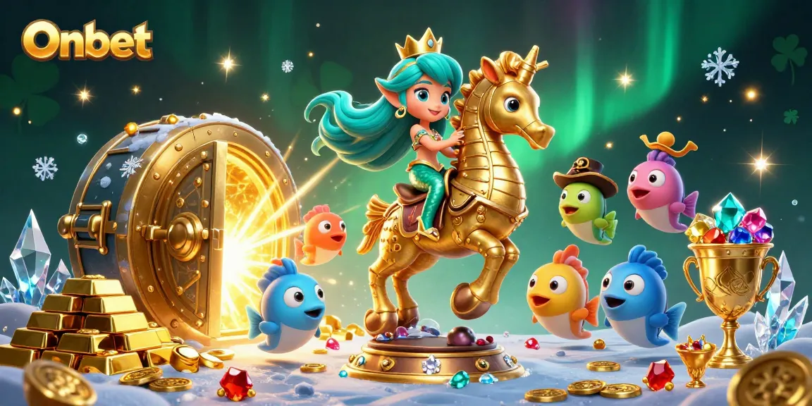 Experience thrilling gameplay at Onbet with the 3D mermaid princess and her treasure.