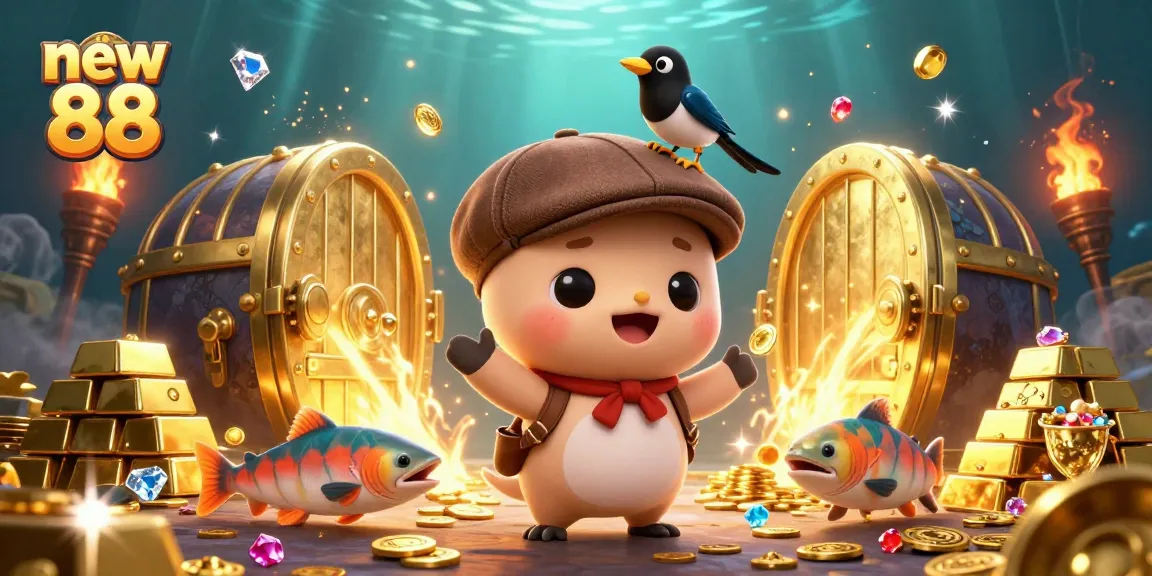 Experience thrilling luck with new 88, featuring a charming baby Nessie among treasure and gems.