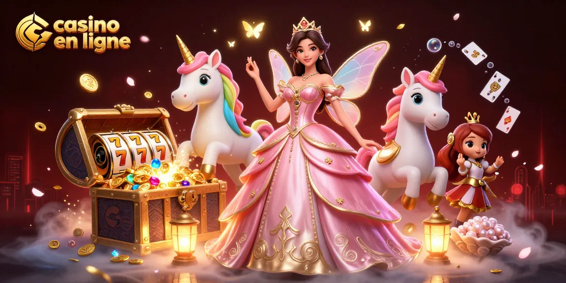 Vivez l'expérience du casino en ligne avec une scène de rêve mettant en vedette des personnages joyeux et des éléments de jeu passionnants.