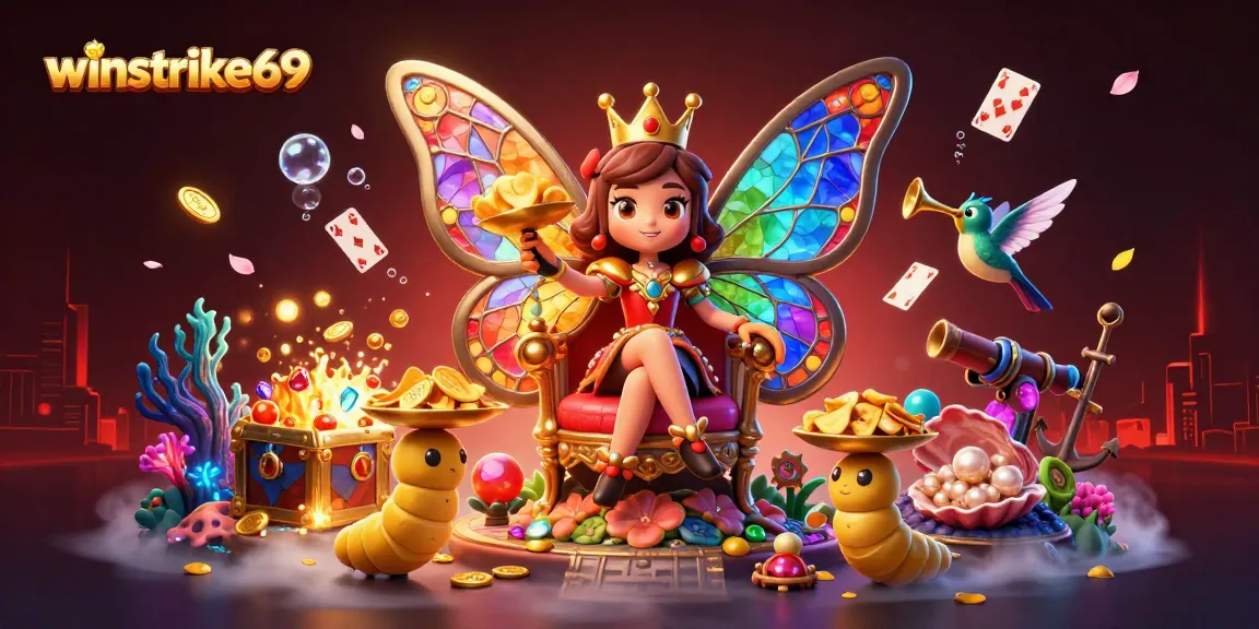winstrike69 brings you a captivating casino scene with vibrant characters and rich visuals