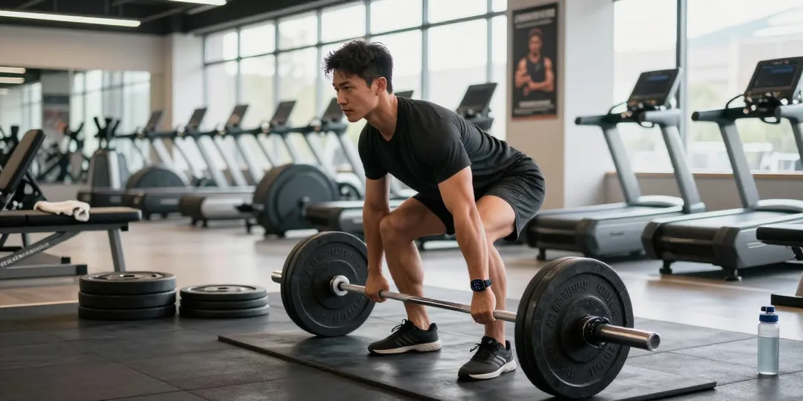 Astera Steroids Shop dynamic gym environment showcasing an athlete during weightlifting.