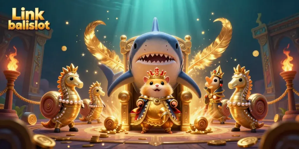 Engage in thrilling gaming action at Link balislot featuring extravagant characters in a vibrant underwater scene.
