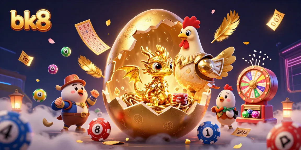 Experience the excitement of bk8 with a golden baby dragon and dazzling casino elements in a vibrant scene.