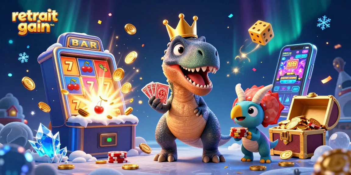 Retrait gain casino : T-Rex et Triceratops s’amusant aux machines à sous