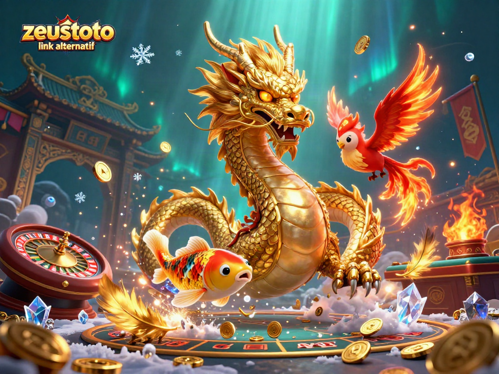 Engage with the zeustoto link alternatif by enjoying a thrilling live casino scene featuring a powerful dragon.