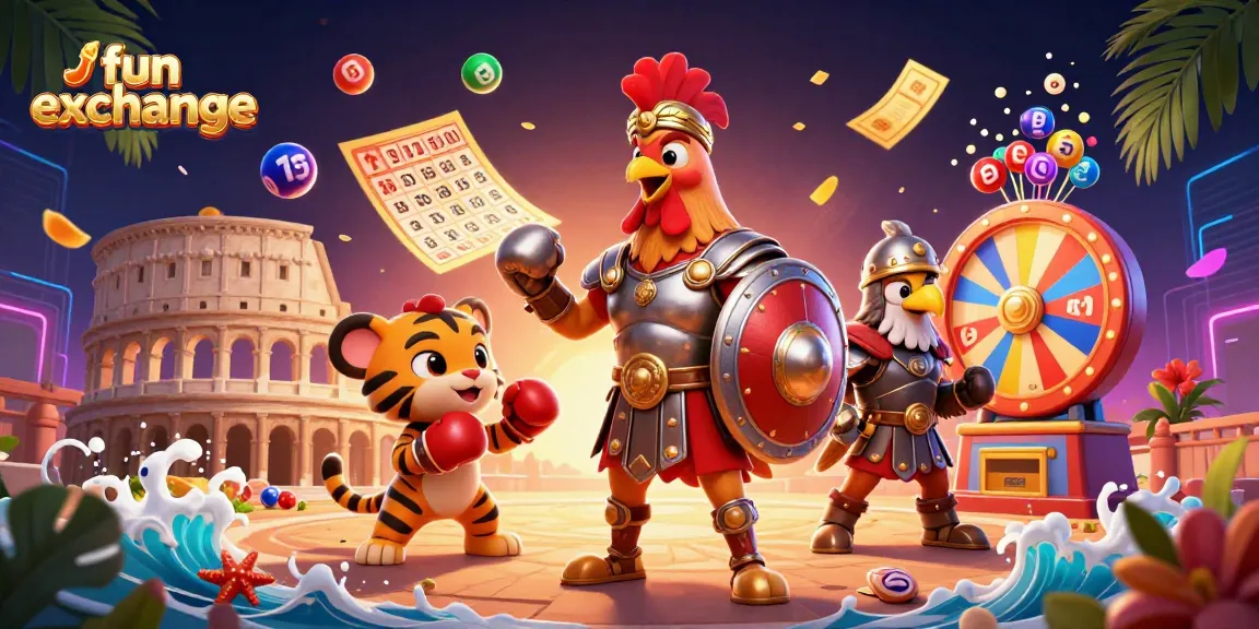 Engage in thrilling fun exchange betting with illustrated characters in an exciting casino-themed scene.