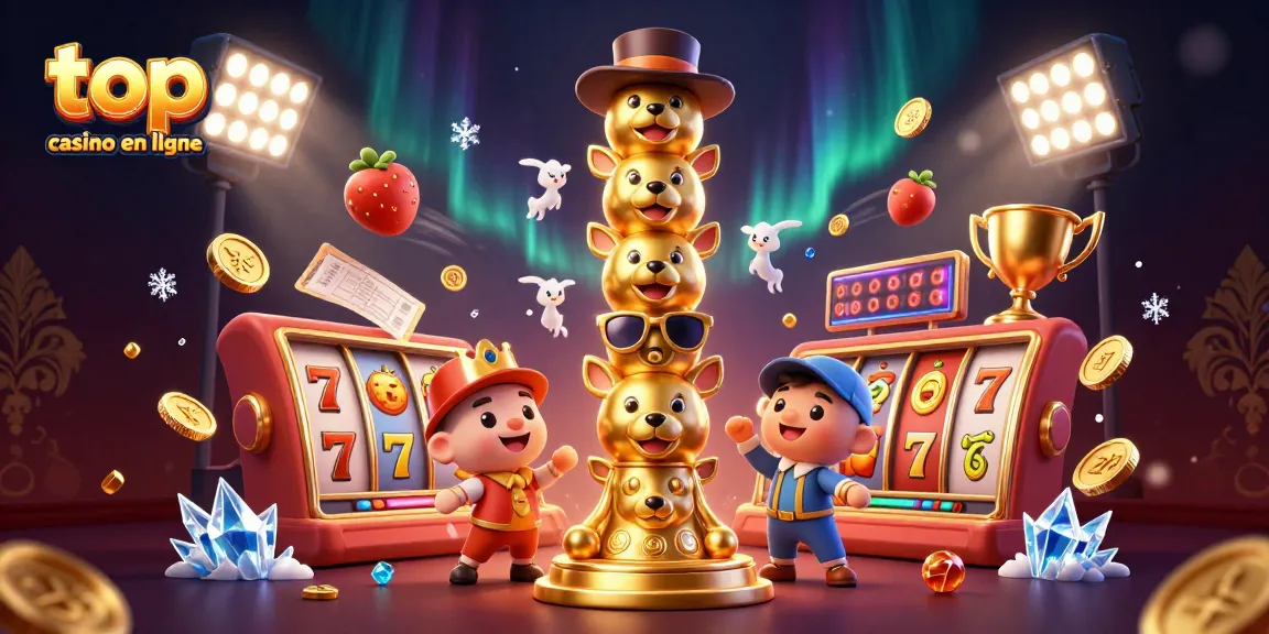 Découvrez le top casino en ligne avec des symboles de chance et une ambiance festive.