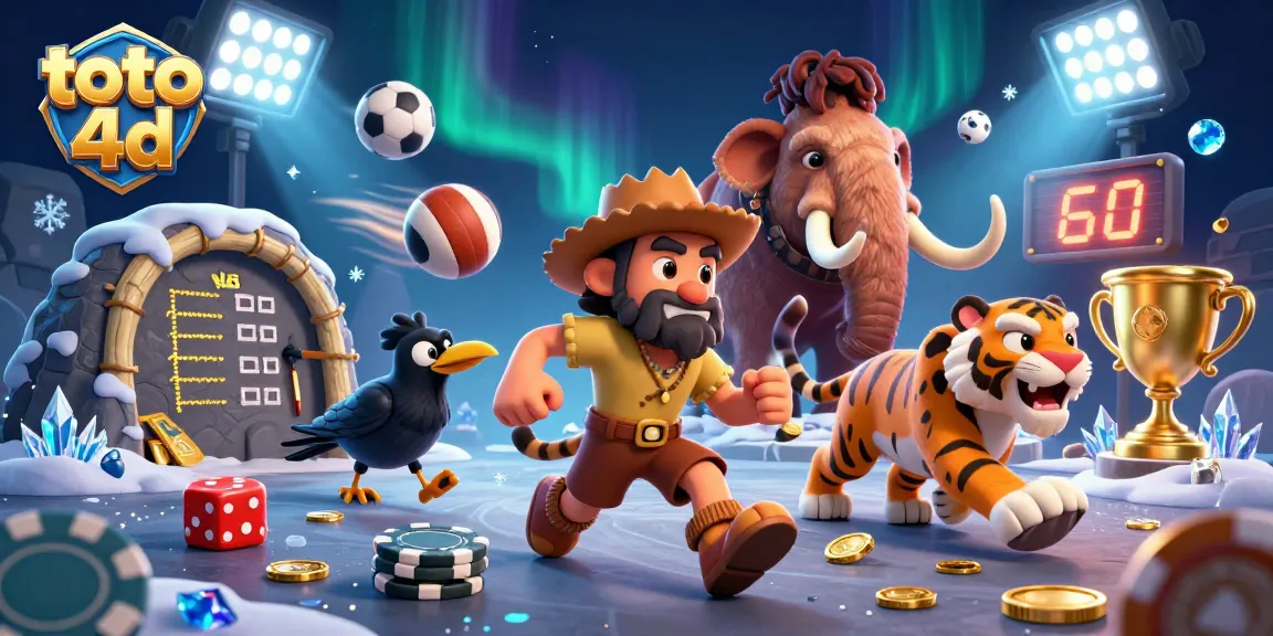 Engage in the action of toto 4d with a lively prehistoric casino scene filled with vivid characters and elements.
