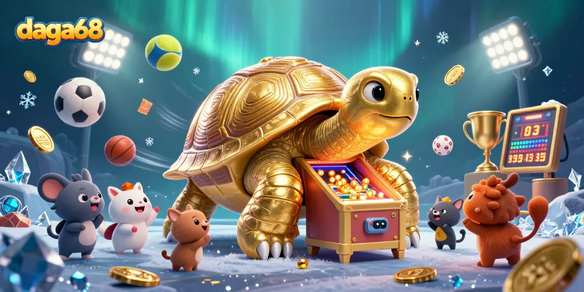 Experience the excitement of daga68's live betting arena with dynamic sports elements and vibrant characters.