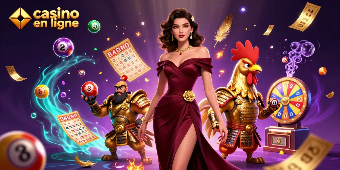 Participez à des jeux palpitants dans un casino en ligne dynamique, mettant en scène des personnages glamour et des éléments de loterie animés.