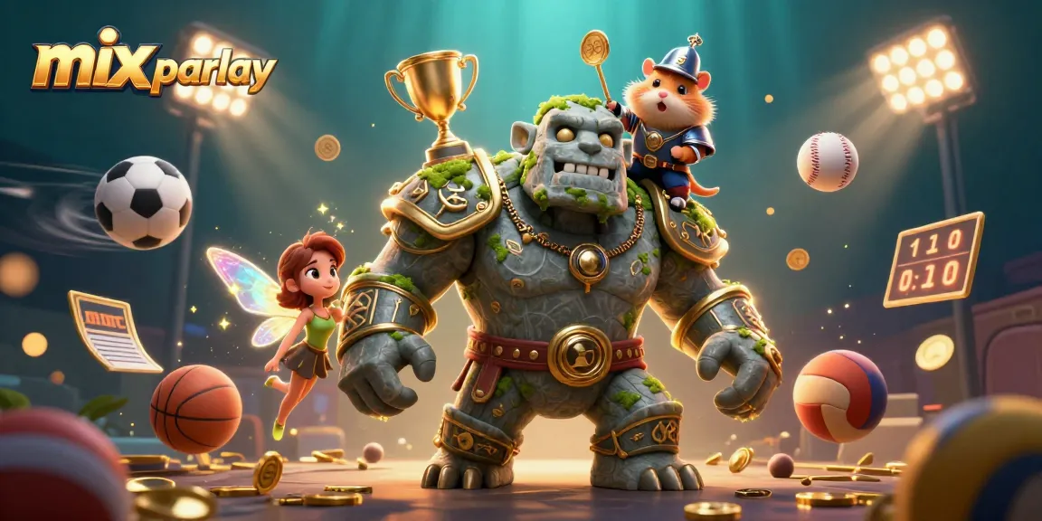 Experience thrilling mix parlay betting with an ancient golem guardian and enchanted companions.