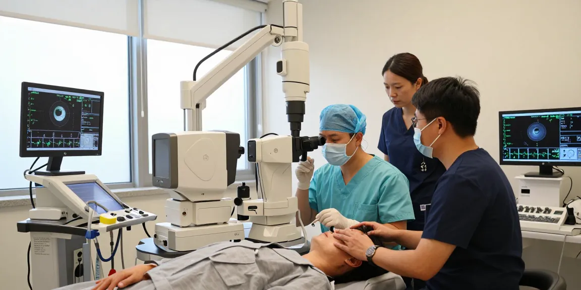 skilled surgeon performing vision correction surgery at SNU Eye Clinic in Korea with advanced technology