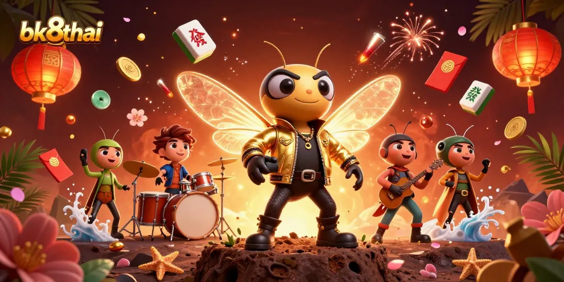 Experience the excitement of bk8thai with vibrant 3D characters in a dynamic casino scene
