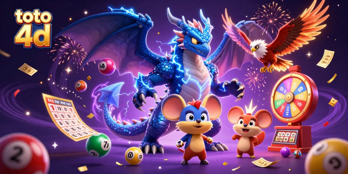Engage in thrilling toto 4d lottery gameplay with vibrant visuals and dynamic characters.