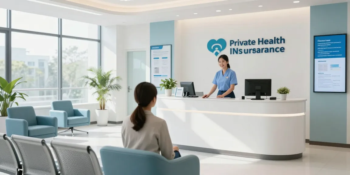 Private health insurance consultation in a modern medical clinic.