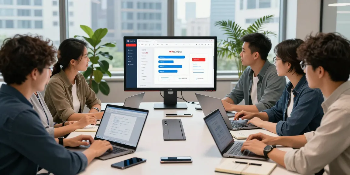 Team collaborating in a modern office to optimize wps下载 features for productivity.