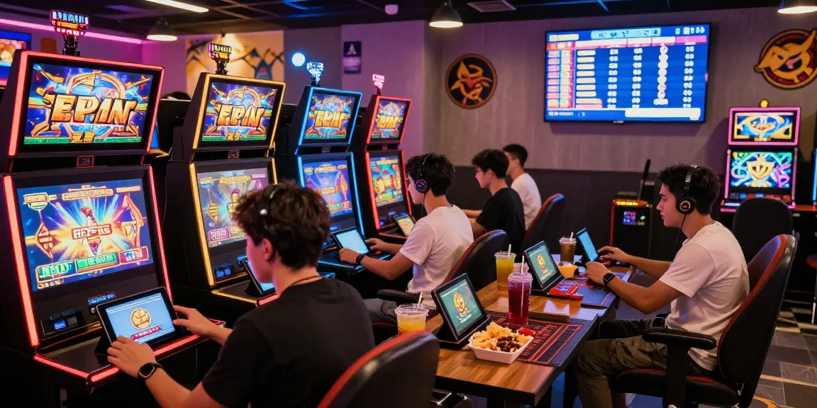 Pengalaman bermain slot gacor dengan pemain bersemangat di lounge modern.