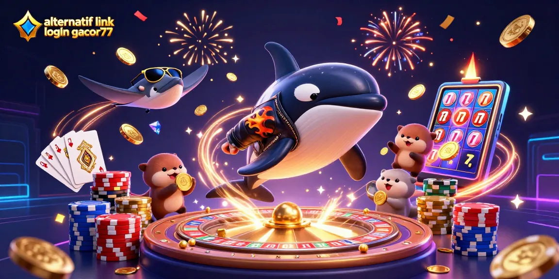 Engage with exciting gameplay through alternatif link login gacor77 featuring vibrant casino characters and elements.