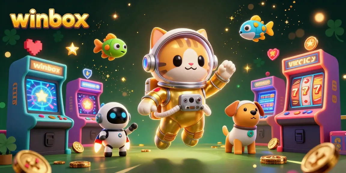 Engage with winbox and enjoy the vibrant casino atmosphere featuring 3D characters in a dynamic gaming scene.