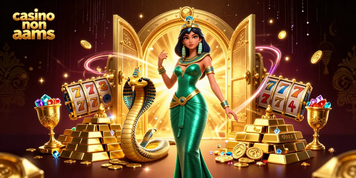 Partecipa all'azione emozionante dei casino non AAMS con arte 3D vibrante che mostra tesori e giochi.